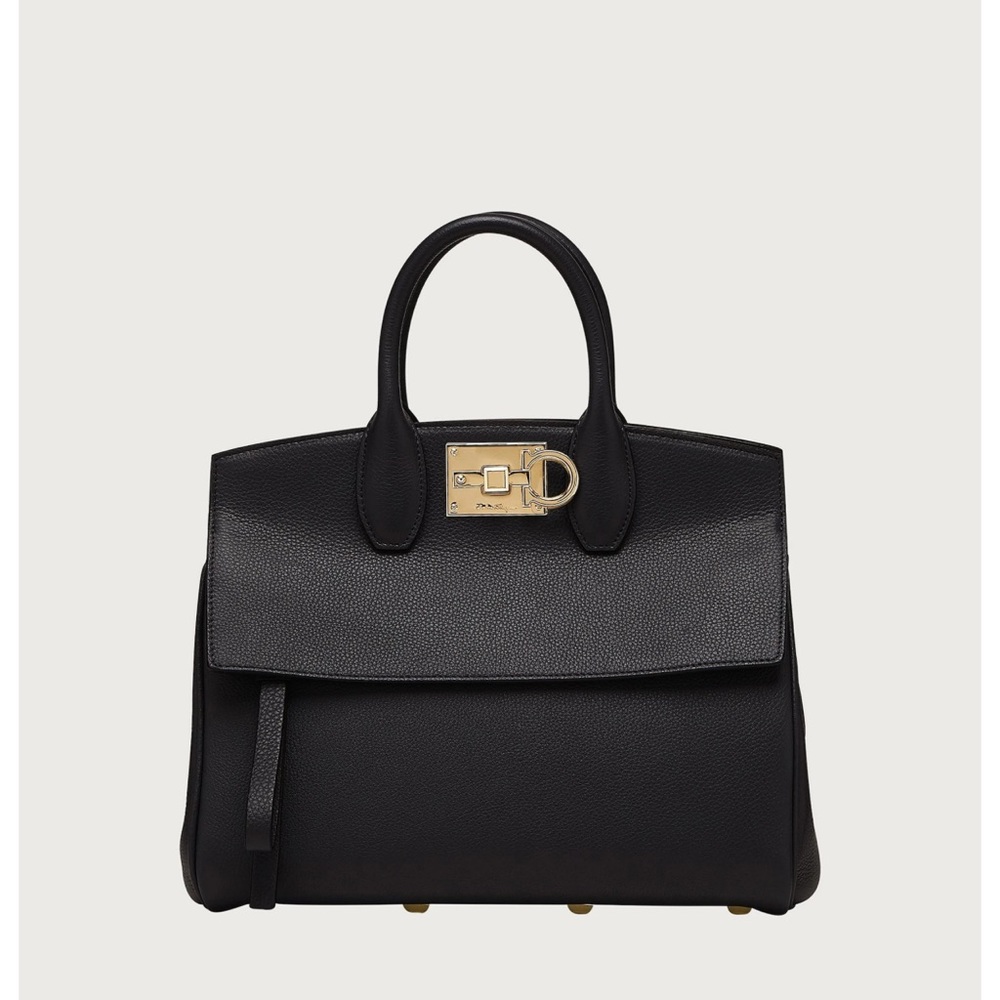 Salvatore Ferragamo  Small The Studio Leather Top Handle Bag